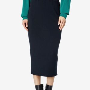 Black Jersey Knit Pencil Skirt